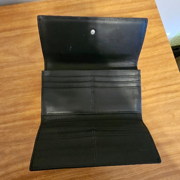 Signature C "Coach" Wallet Full Sized Trifold Brown Tan - Picture 4 of 5